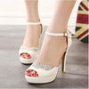 High Heels Buckle Strap Peep Toe Sandal