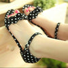 Polka Dot Bow TranspierceBrief Hasp Sandal