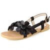 Flowers Beach Soft Leather Flat Sandal